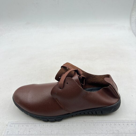 Brown Men\'s Oxford Dress Shoes Classic Round Toe Lace-up Business Formal Shoes